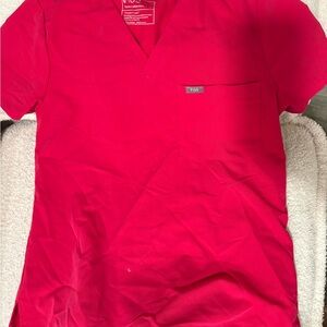Figs Hot Pink Scrub Top
